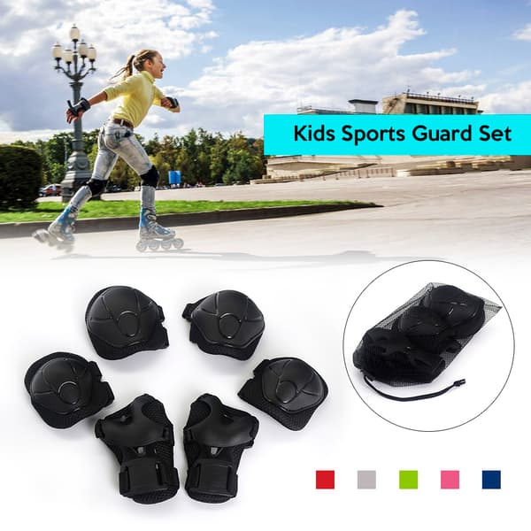 Skyddssats för barn: Knä, armbåge, handled, skridskoåkning, skateboard, cykling
