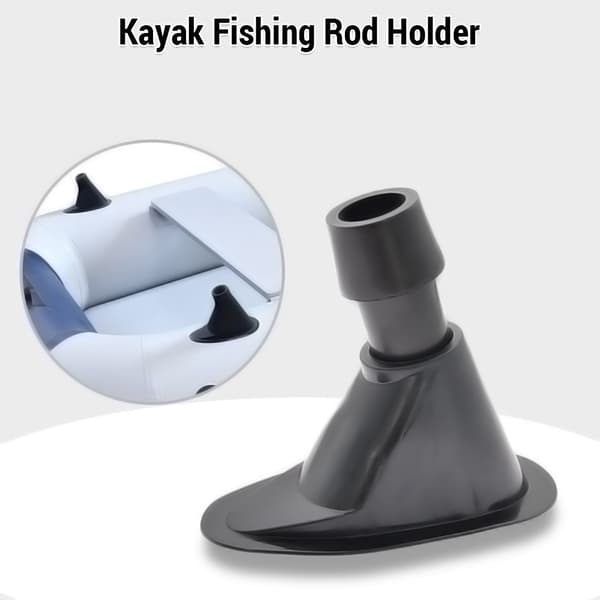 Fiskespöhållare för uppblåsbara båtar och kajaker med snabbmontering, för spön upp till 28 mm i diameter.