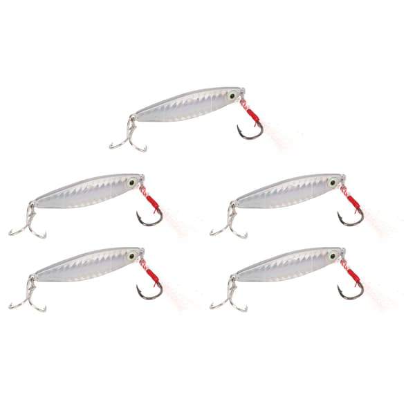 5 stk Vib metall hardt fiskesluk 20g sølv kunstig agn