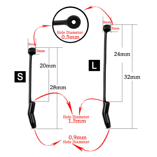 30 stk. krogslanger D Rig Aligner karpefisketilbehør Terminal Tackle Connect