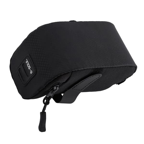 Cykelbagtaske med velcro og lynlås, sort cykelopbevaring