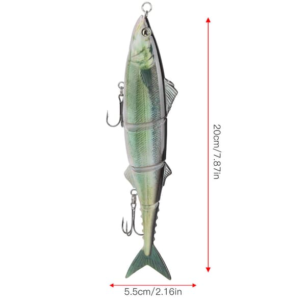 Fiskedrag med trekrok för havsfiske, 20 cm - Flersegmentdrag