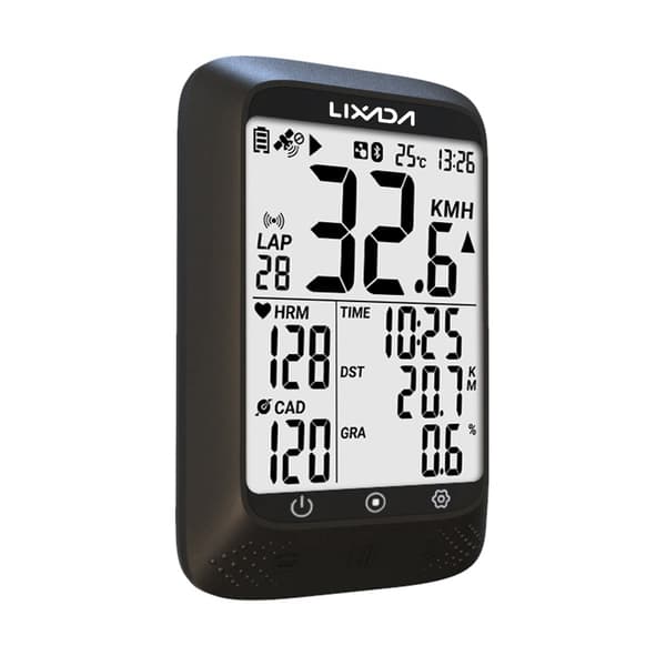 Trådløs IPX7 GPS Cykelcomputer med ANT+ Bluetooth Sensor, 2,3\" Skærm, Strava, 28 timers batterilevetid
