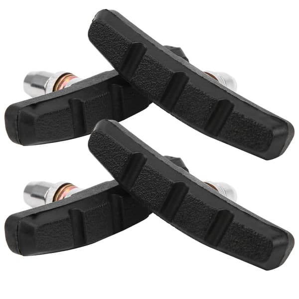 2 par V-formede bremsegreb til mountainbikes, racercykler, fixed gear, sort, lydløs gummi