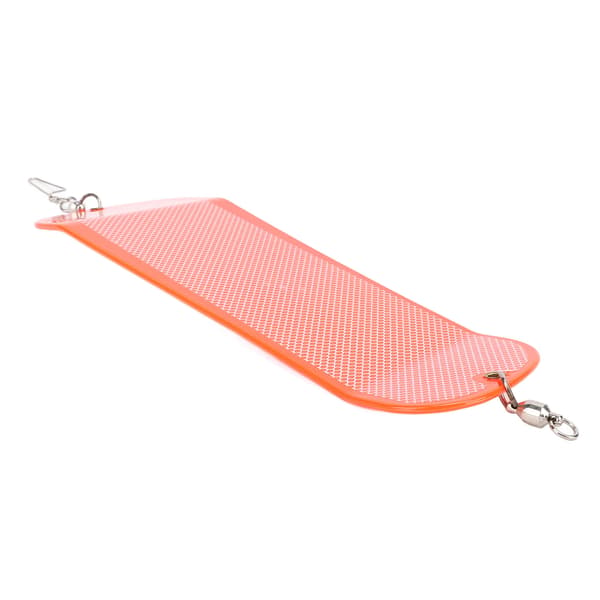 Dobbeltsidet Lysende ABS Fiskeflasher til Havfiskeri, Trolling Tilbehør, 28cm, Orange/Rød
