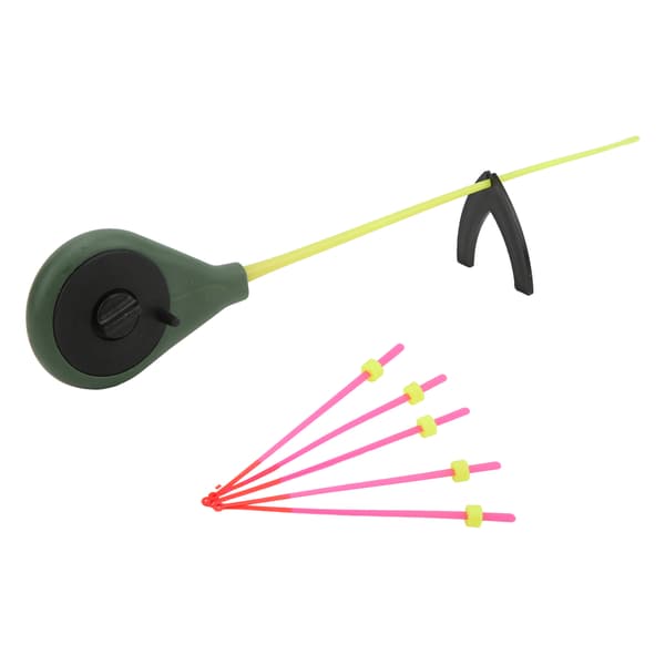 Mini isfiskestangsett med bærbar ABS-tupp for vinterfiske 12 cm