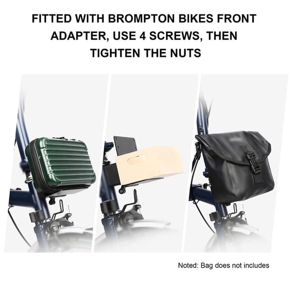 Frontväskaadapter för Brompton hopfällbar cykel Aluminiumlegering Cykelväska Stöd Installationsaccessoar