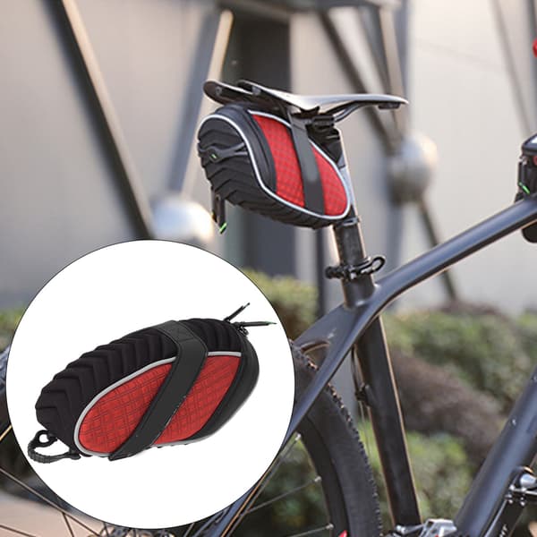 Bag til cykel, polyesterfiber, sadel, cykelorganisator, cykeludstyr, rød