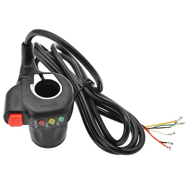 Vridgas med batteriindikator för 36V/48V elcykel, hastighetskontroll.
