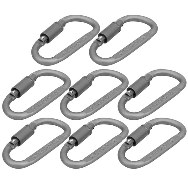 8 st taktisk utomhuskarbinhake med D-formad lås i aluminiumlegering för nyckelringar och utrustning