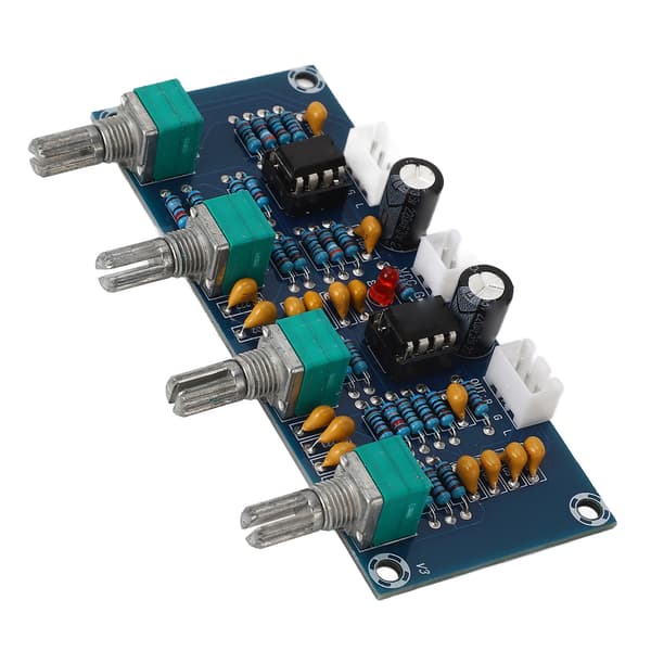 Dual-Channel NE5532 Dual-Channel Preamp Tone Board med Bas/Mellem/Diskant Justering, DC12V-24V