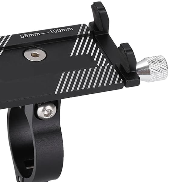 Stabil aluminium cykeltelefonholder til cykler, mountainbikes, motorcykler og navigation - sort