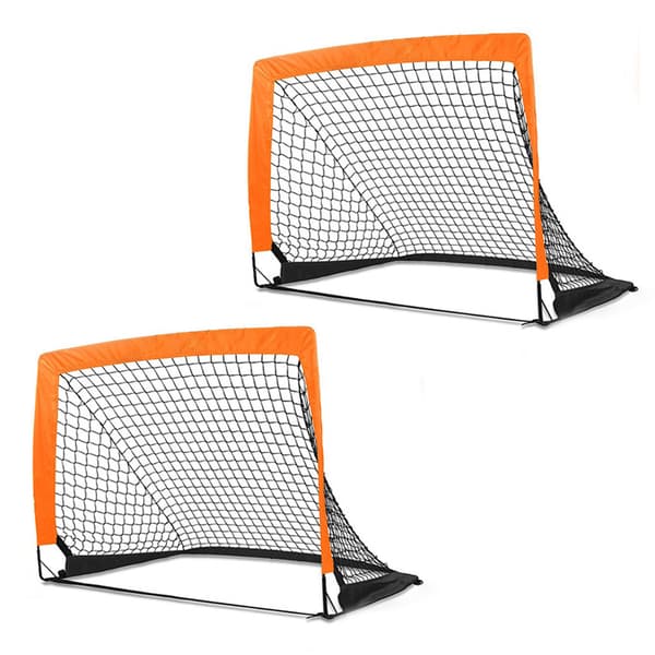 Bærbart foldbart fodboldmål til indendørs/udendørs brug for voksne og børn med hockeynet