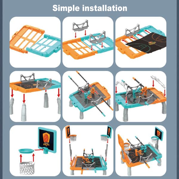 Interaktiv foreldre-barn Foosketball Bordplate Finger Spill med 2 Spillmoduser