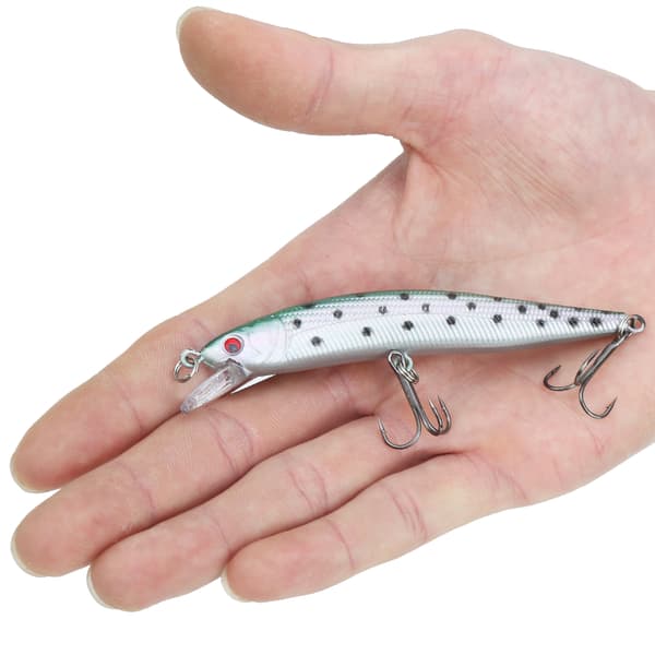 5 stk. plastminnow-sluk simulering langtkast med treblekrok #7 for fiske