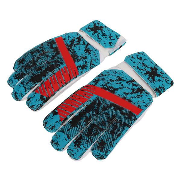 Målmandsfodboldhandsker med fingerbeskyttelse og stærkt greb, grøn/sort, 20cm-21cm