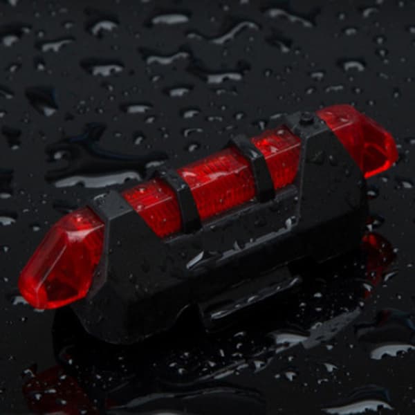 Oppladbar USB LED sykkelbaklykt med 4 lysmoduser, vanntett design, 160mAh