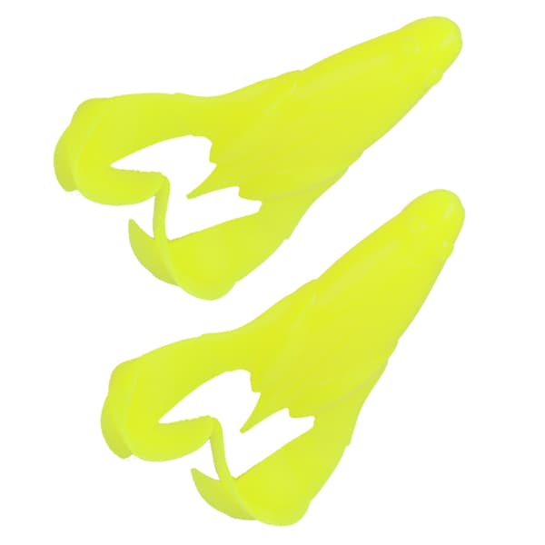 2 st mjuka fiskedrag simulerade PVC verklighetstrogna 90 mm fluorescerande gula tillbehör