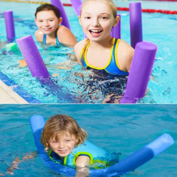 4 stk. flydende net-poolstol med U-formet design, poolnudelstol