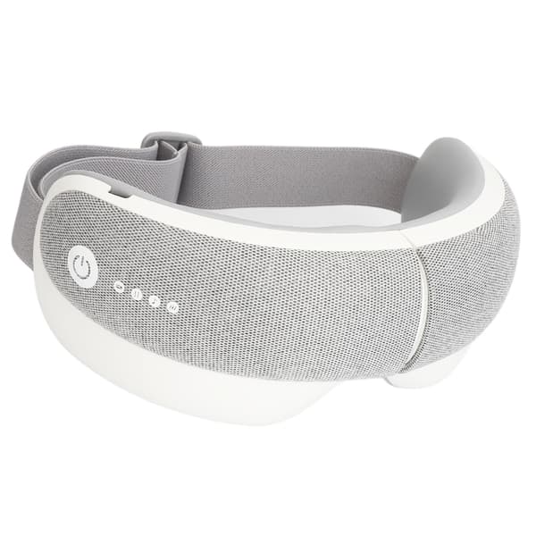 Øyemassasjeapparat med varme, Bluetooth-musikk, 5 moduser, sammenleggbart for å lindre tretthet og mørke ringer