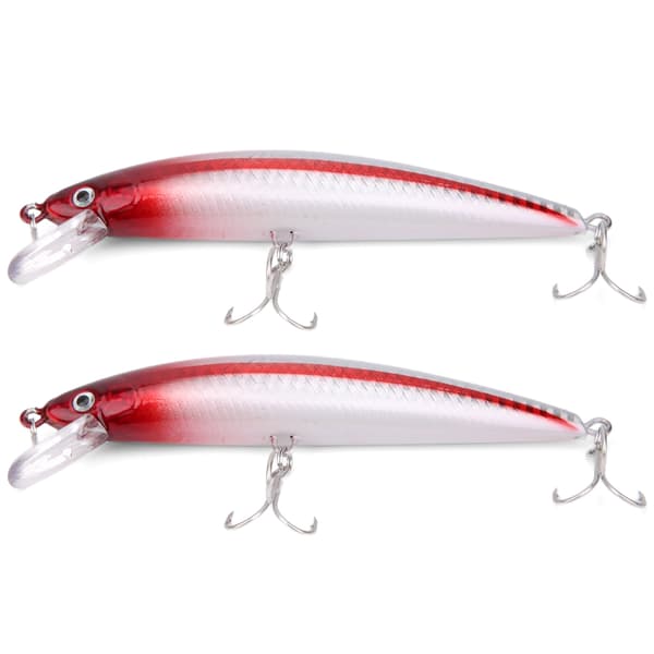 2 st Minnow sjunkande fiskedrag med tungplatta, realistisk simuleringsutrustning #2