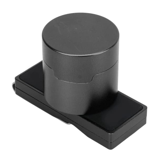 Magnetisk kridtholder til billard, aluminiumslegering med klips, bærbar kridtboks, sort