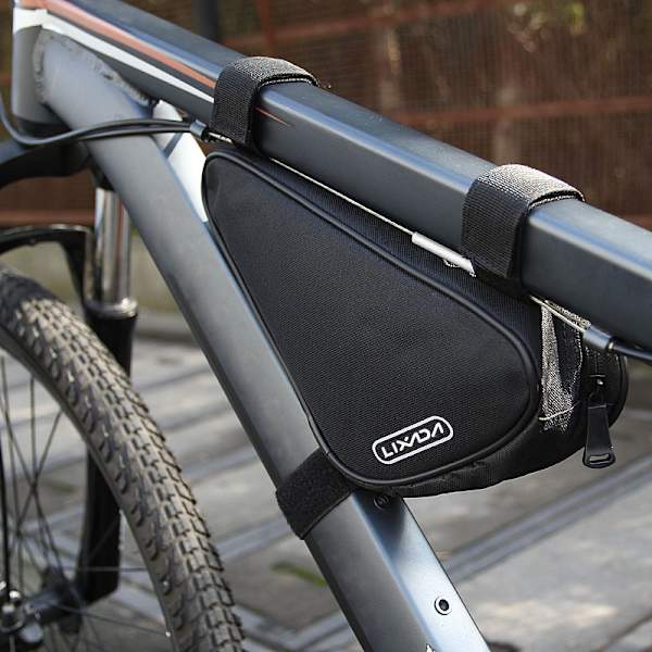 Triangulär framrörsväska för cykel 1,5L Svart Roswheel 12657 600D Polyester