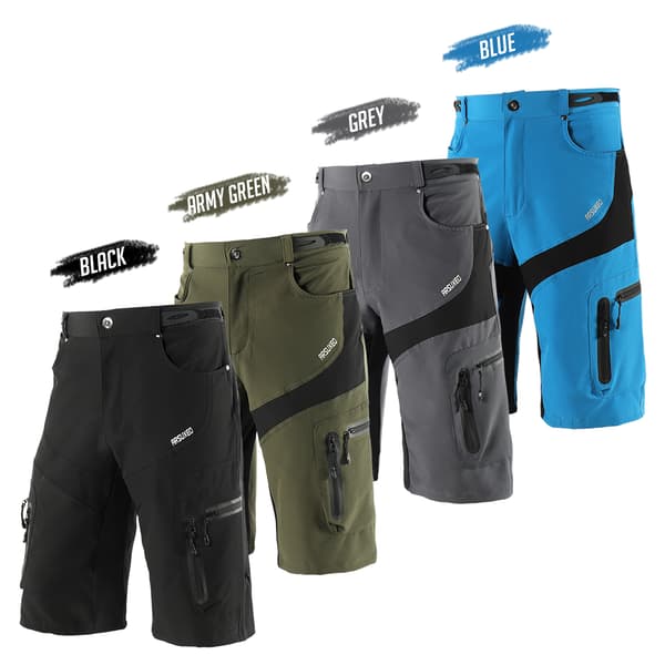 Åndbare cykelshorts til mænd med 6 lommer til udendørssport, hurtigtørrende