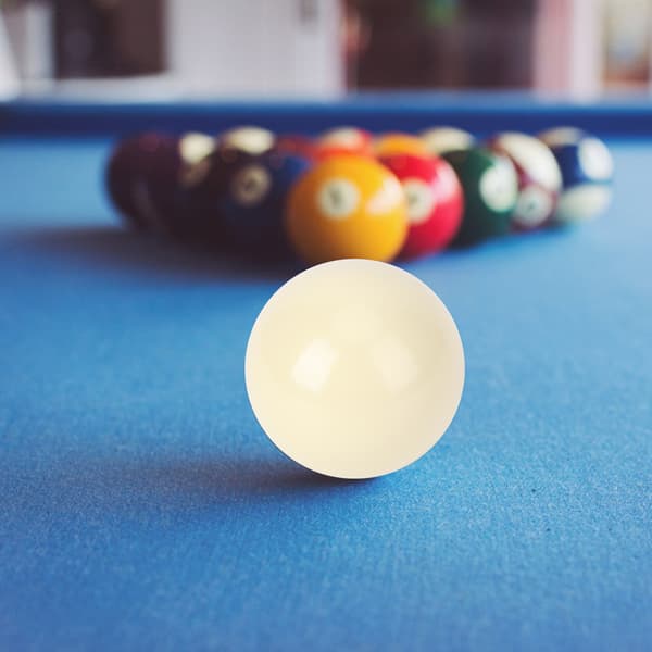 2 hvide kugler til pool/billardtræning, 5,72 cm standard harpiks bordspil