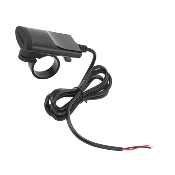 Motorcykel mobiltelefonoplader med dobbelt USB AC hurtigopladning og bakspejlsmontering