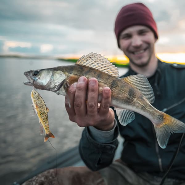 Tekoviehe 12cm/18g ABS 4 osaa Terävä koukku 3D-silmä Realistinen uinti Y145-4