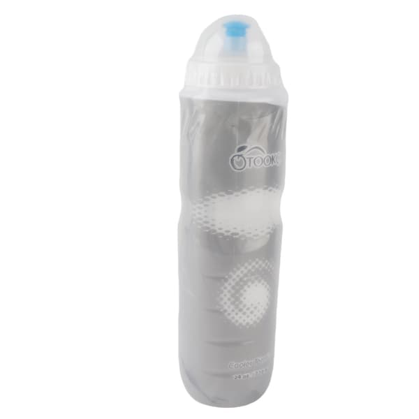 Sportvattenflaska 710ML PE BPA-fri Läcksäker Dubbellagerisolering Silver