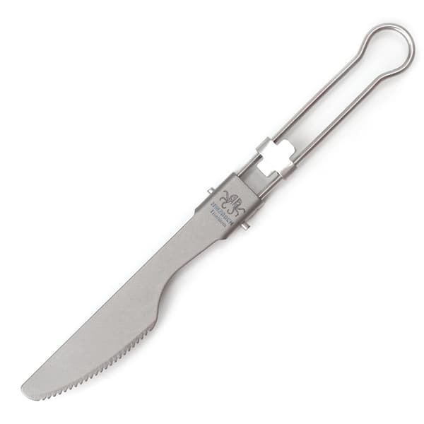 Titanium foldbar gaffel, ske og knivsæt til camping og udendørs vandreture
