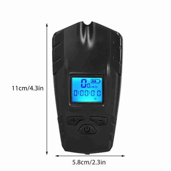 Sykkellys med horn, vanntett, 2000mAh, med batteridisplay, IP6