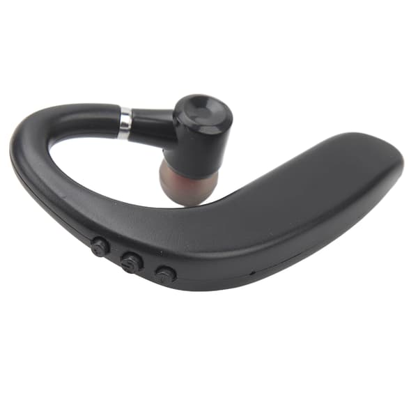 Sorte trådløse mono Bluetooth-hovedtelefoner med ultralav latenstid og USB-opladerkabel