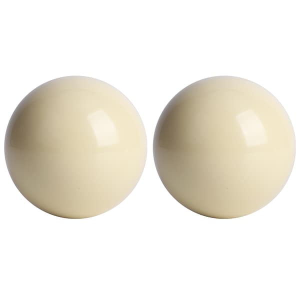 2 hvide kugler til pool/billardtræning, 5,72 cm standard harpiks bordspil