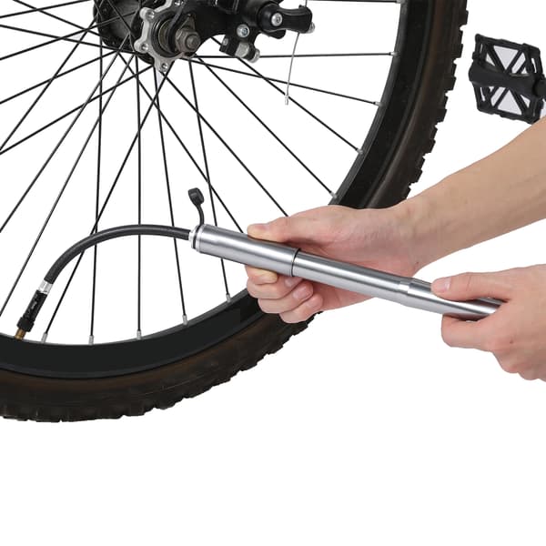 Bærbar Mini Cykel Luftpumpe 120psi Aluminiumlegering til Presta Schrader Ventiler