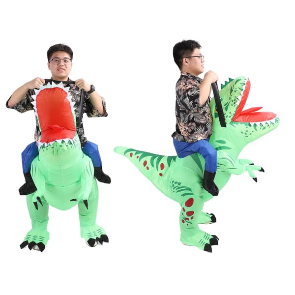 Alsidig oppustelig dinosaurkostume til voksne lavet af polyester til cosplayfester, assorterede farver