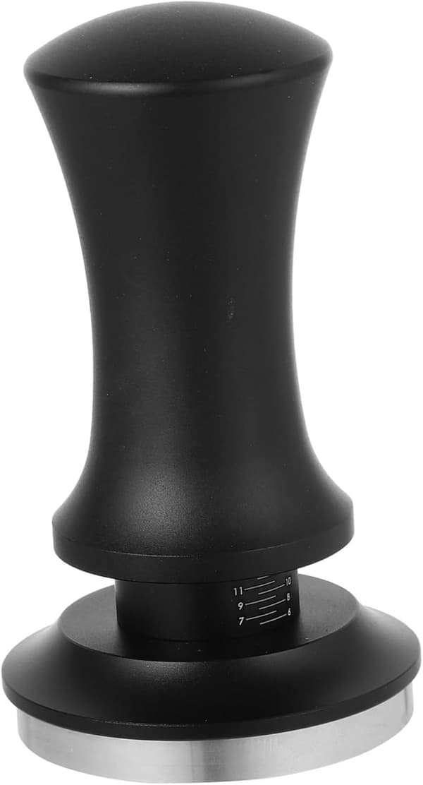 1 st Denna espressotamp i rostfritt stål har en stadig platt bas och ett ergonomiskt, halkfritt handtag.