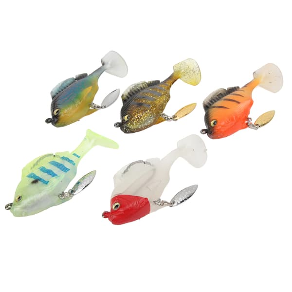 5 stk. bløde fiskelokker til bas 18g 8cm Paddle Tail Swimbaits med spinner kunstige agn