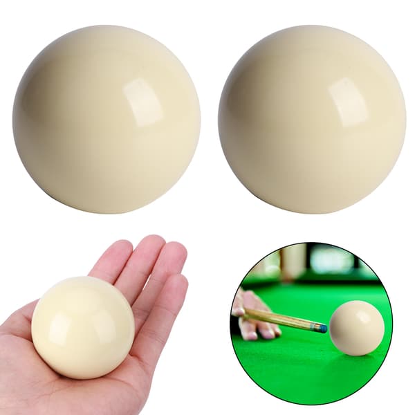 2 hvide kugler til pool/billardtræning, 5,72 cm standard harpiks bordspil
