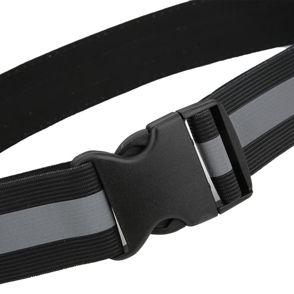 Elastiskt LED-reflexbälte för sport, löpning, cykling och säkerhet - Svart