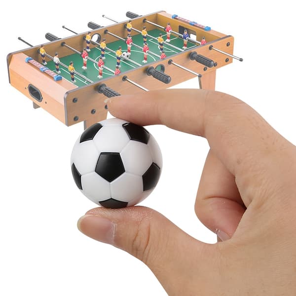 Ersättningsbollar i miniatyrplast för bordsfotboll, svart och vit (6 enheter)