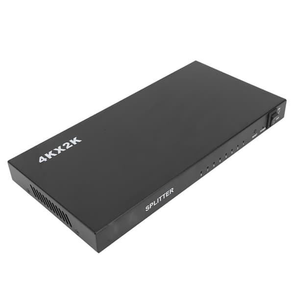 4K HD 1 ind 8 ud videosplitter med lyd til DVD STB spillekonsoller