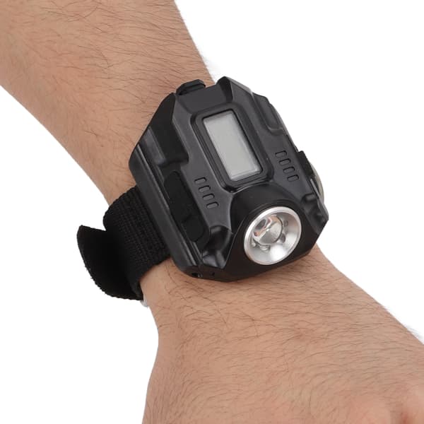 Genopladelig USB LED Håndledslygte, Ur med Lys til Camping, Udendørs Aktiviteter