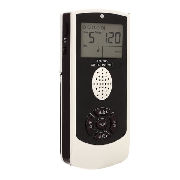 Elektronisk metronom med LCD 1800mAh digitalt display, universell for gitar, piano, saksofon, vokal