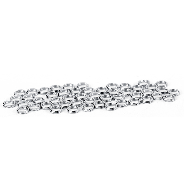 50 stk. Fiskesplitring i rustfrit stål (5#)