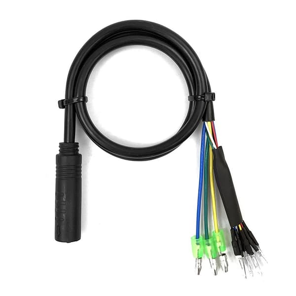 Motoradapterkabel med hunstik, 6-benet Hall-sensor og 3-benet faseforbindelse til ombygning af elcykel