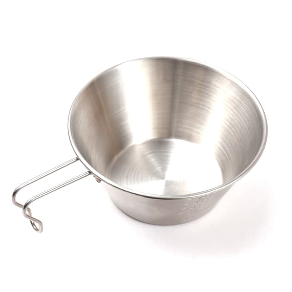 2 stk. Sierra Camping Skål 500 ml Rustfrit Stål med Mål til Camping og Backpacking
