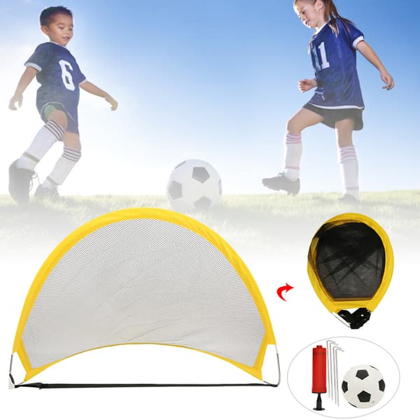 Sammenklappelig fodboldmål 68 cm jernlegetøjsskærm til børns udendørs sport